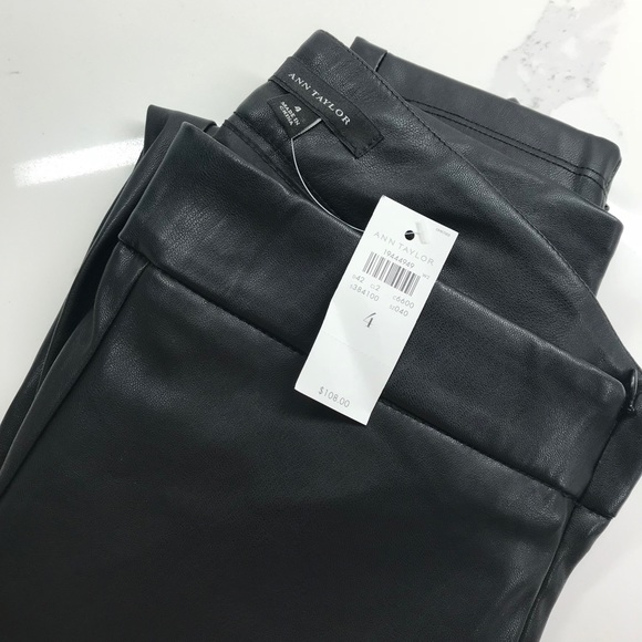 Leather legging/pants Ann Taylor - Picture 3 of 4